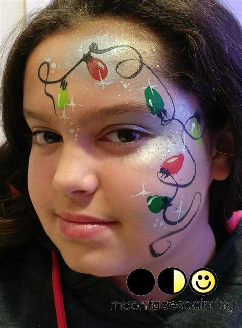 Christmas lights face painting | Christmas face painting, Face painting halloween, Face painting ...