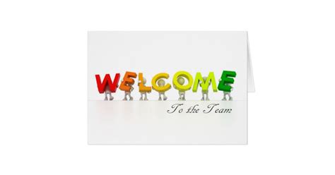 Premiere Series - Welcome To The Team Card | Zazzle.co.uk