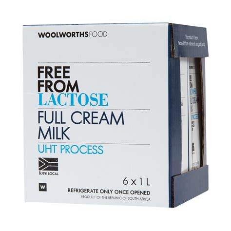 Lactose Free Full Cream Milk 6 x 1 L | Woolworths.co.za