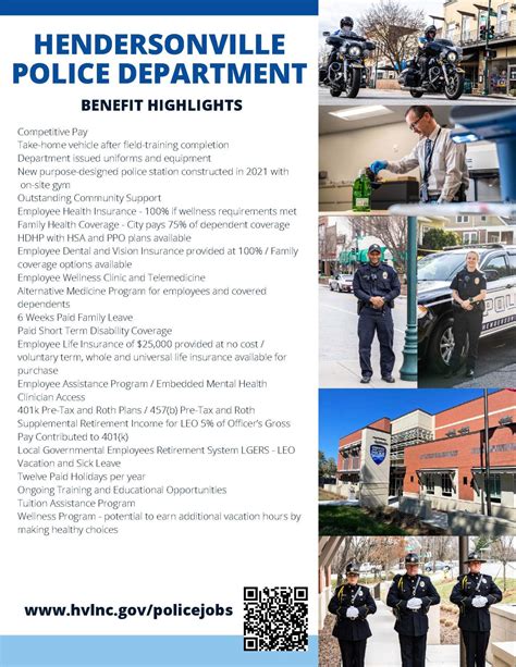 Police Department Benefits | City of Hendersonville, NC | Official Website