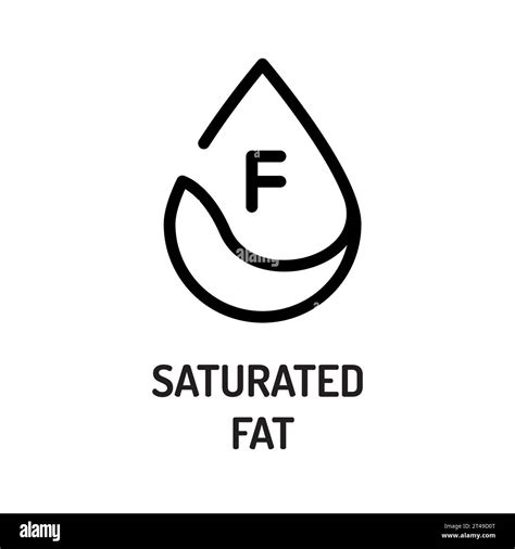 Saturated fat line black icon. Nutrition facts Stock Vector Image & Art - Alamy