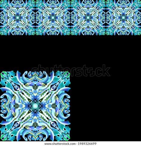 Coloured Border Frame On Black Background Stock Illustration 1989326699 ...