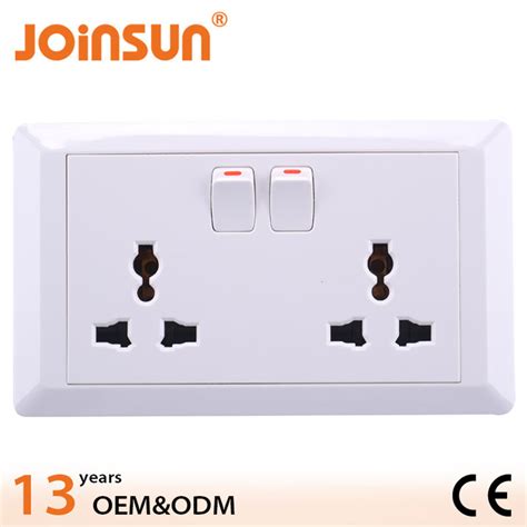 Details about Double Wall Socket 2 Gang Plug 13A with 3 USB Port Charger Outlets Plate 1-8Pack ...