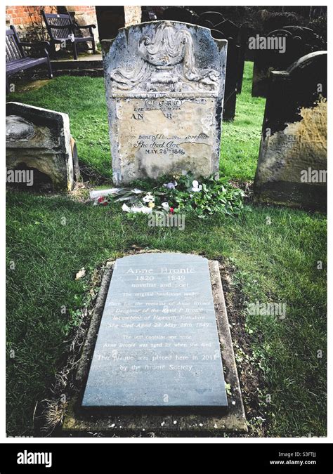 Anne Bronte’s grave, Scarborough Stock Photo - Alamy