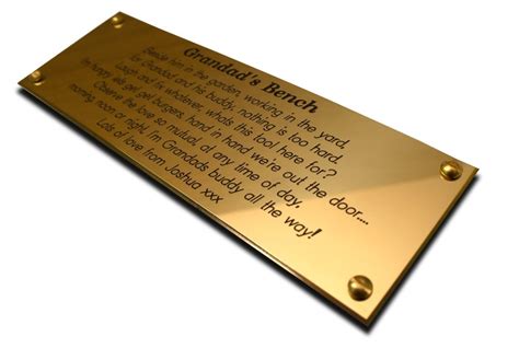 4 X 2 Solid Brass Engraved Nameplate - Etsy