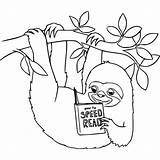 Cartoon Sloth Coloring Pages  XColoringscom sketch template