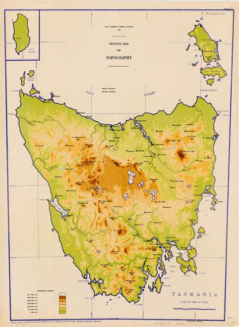 Physical Map Of Tasmania