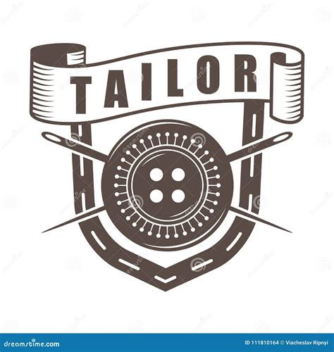 Set Of Tailor Logo Labels, Emblems. Tailor Shop Theme. Tailor Sh Vector ...