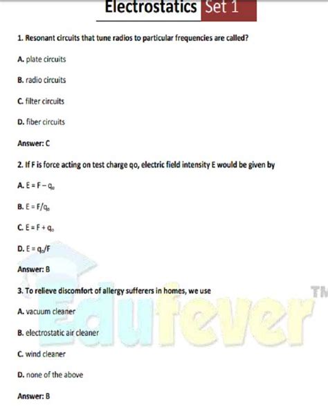 Class 12th Electrostatics MCQ E-Book