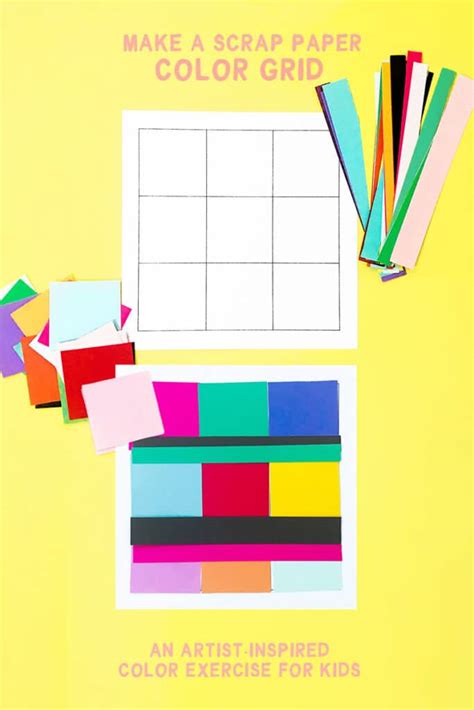 Make An Art Grid for Color and Shape Exploration with Kids