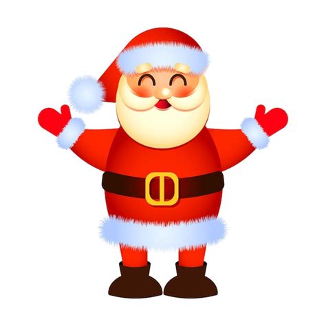 Premium Vector | Cute cheerful Santa Claus. 3d illustration, print, vector