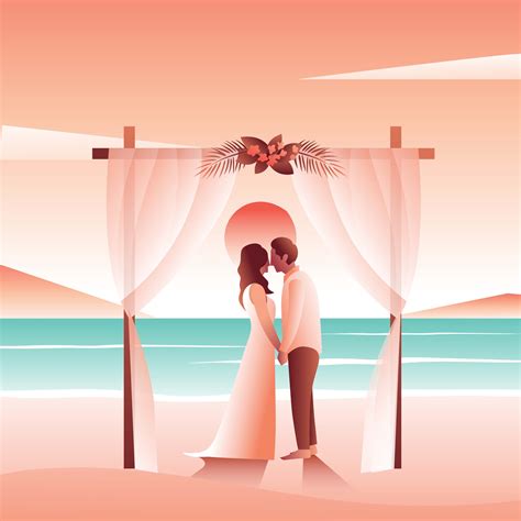 Beach Wedding 216073 Vector Art at Vecteezy