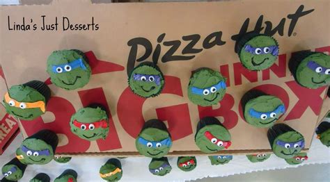 Teenage Mutant Ninja Turtle cupcakes with pizza boxes for Groom's cake display. | Ninja turtle ...