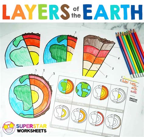 Layers Of The Earth Worksheet - Wordworksheet.com