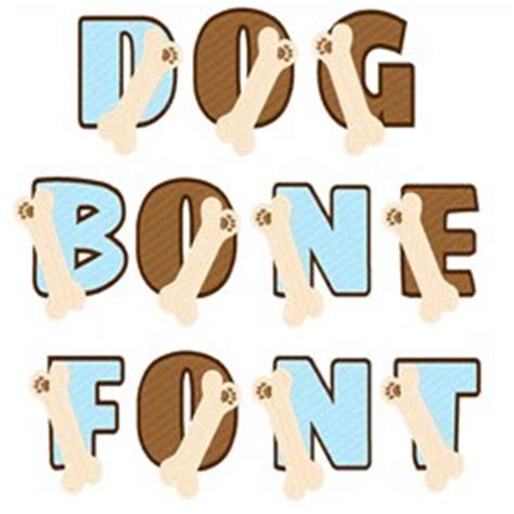 Monospaced Embroidery Font: Dog Bone Font from Hopscotch