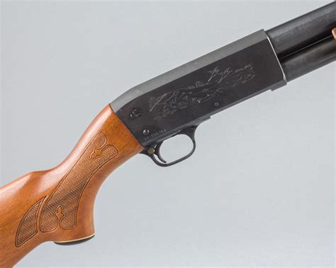 Bid Now: Ithaca, Model 37 Featherlight pump action shotgun, - November 6, 0120 10:00 AM PST