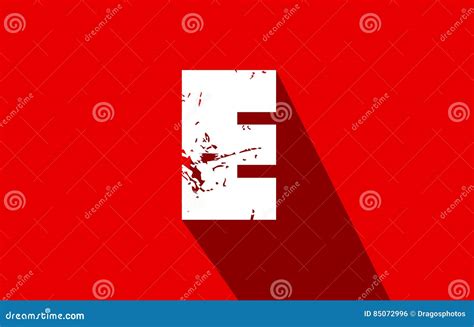 Alphabet Letter E Grunge Red Logo Icon Design Stock Vector ...