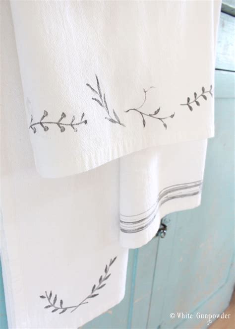 diy Flour Sack Towels and Fabric Markers - White Gunpowder