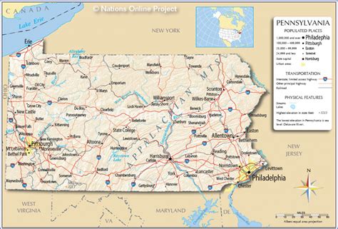 Printable Pennsylvania Map