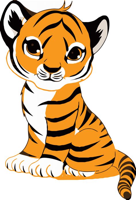 Download Tiger Face Clip Art Royalty Free Tiger Illustration - Cute ...