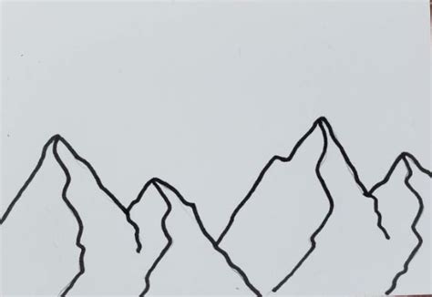 Beginners Easy Simple Mountain Drawing / Drawing for beginners easy ...