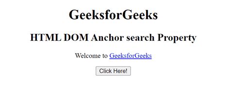 HTML DOM Anchor search Property - GeeksforGeeks