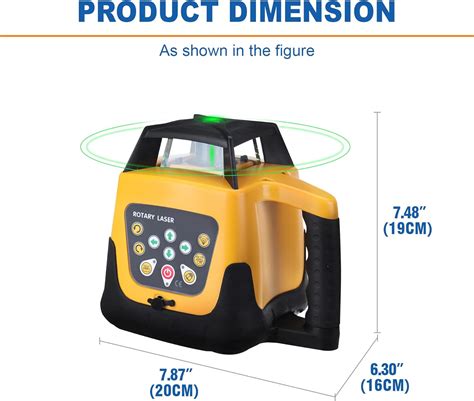 Iglobalbuy Rotary Laser Level Green Laser Self Leveling Kit, 500M Green ...