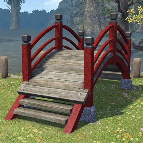 Oriental Wood Bridge FFXIV Housing - Outdoor Furnishing