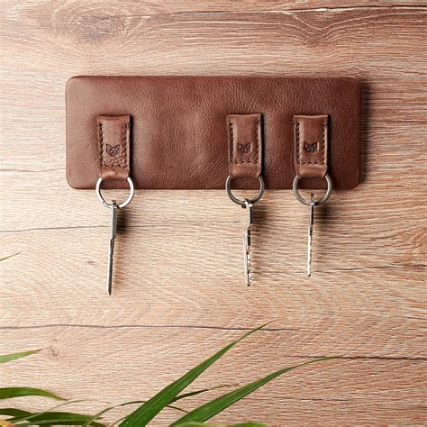 Magnetic Key Holder // Tobacco (2 Keychains) - Capra Leather - Touch of ...