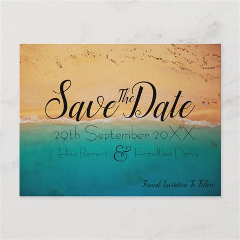 Beach Save the Date Postcard | Zazzle