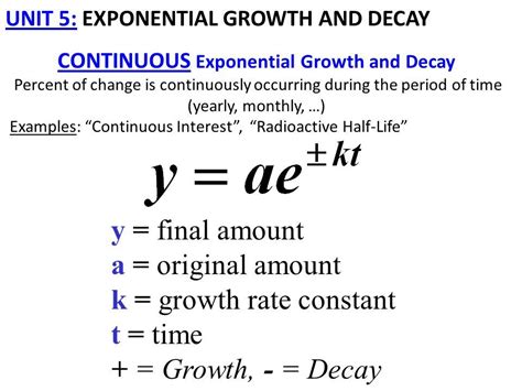 Continuous growth | Exponential, Growth and decay, Exponential growth