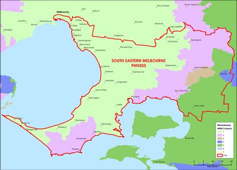 South Eastern Melbourne (Vic) Primary Health Network (PHN) map ...