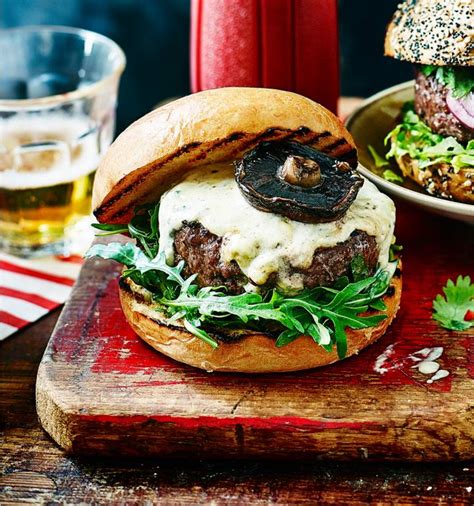 Burger with smoky Stilton sauce | Sainsbury`s Magazine