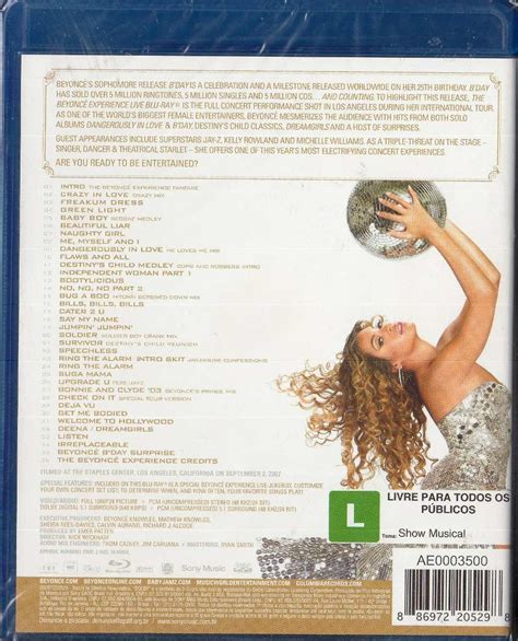 Blu Ray Beyoncé - The Beyoncé Experience Live - R$ 40,00 em Mercado Livre