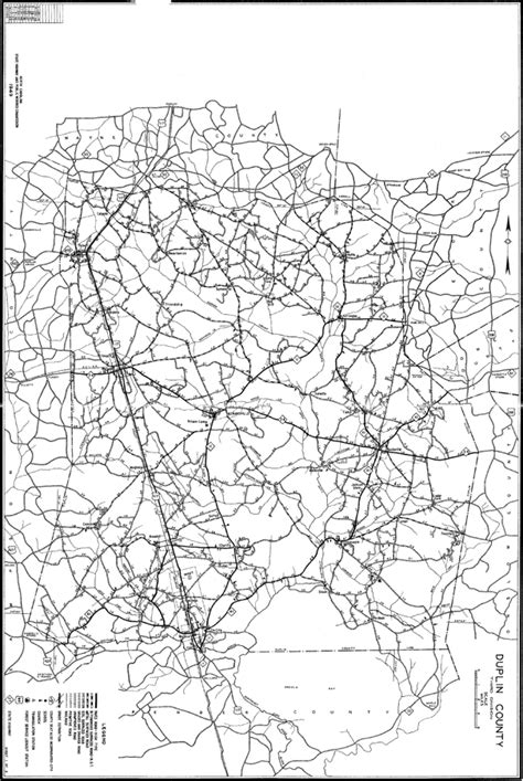 1949 Road Map of Duplin County, North Carolina