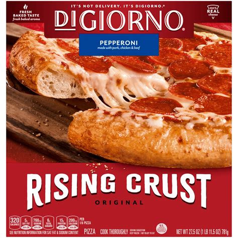 DIGIORNO Pepperoni Frozen Pizza with Rising Crust, 27.5 oz. - Walmart.com - Walmart.com