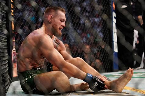 Conor McGregor suffers gruesome leg break as Dustin Poirier wins UFC ...