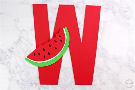 W is for Watermelon Letter Craft {Free Printables} - Must Have Mom