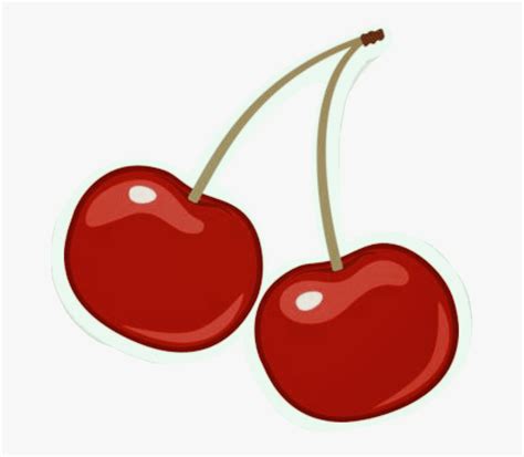 #cherry #cherries #red #emoji #retro #freetoedit - Cherries Stickers, HD Png Download - kindpng