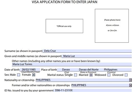 Japan Tourist Visa Application in Philippines for Housewife