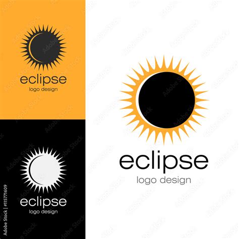 Logo design Eclipse, vector EPS10 Stock Vector | Adobe Stock