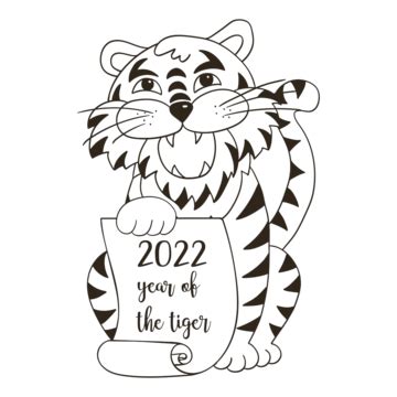 Colouring Book Vector Hd Images, Symbol Of 2022 Colouring Book, Activity, Zodiac, Kindergarten ...