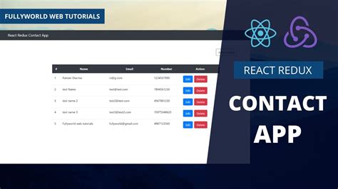 React Redux Contact App | Redux Projects