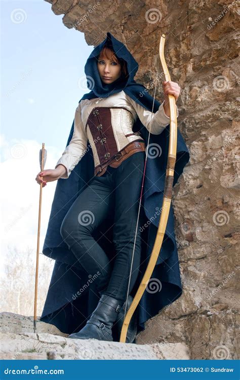 Ancient Female Archer Stock Photo - Image: 53473062