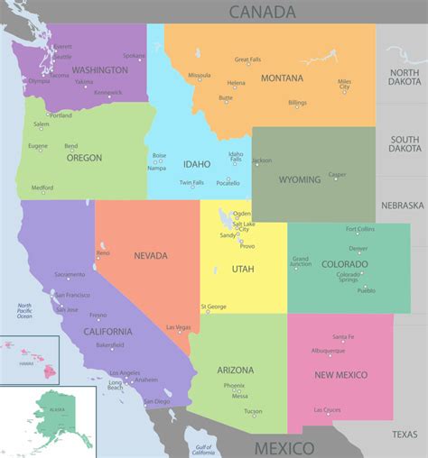 Map of Western United States | Mappr