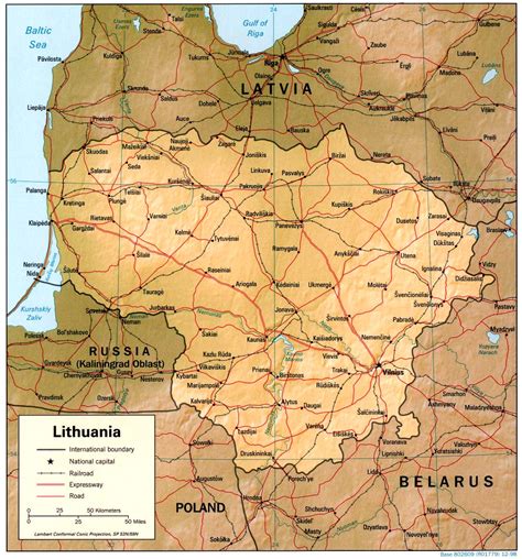 Maps of Lithuania | Detailed map of Lithuania in English | Tourist map ...