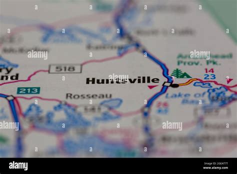 Huntsville ontario map hi-res stock photography and images - Alamy