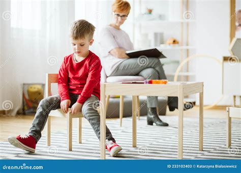 Boy With Autism During Therapy Royalty-Free Stock Photo | CartoonDealer ...