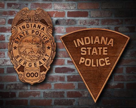 Wooden Indiana State Police Badge or Patch Plaque - Etsy