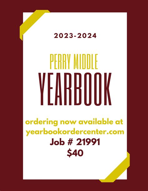 Yearbook Ordering Information - Perry Middle School